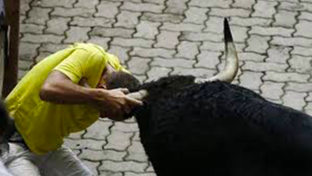 Deja feria en agrícola de dolores un herido por asta de toro